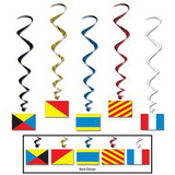 Custom Nautical Flag Whirls, 40' L