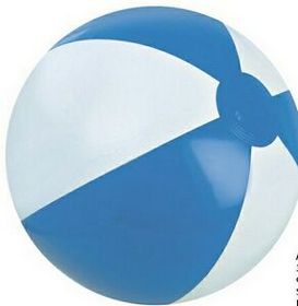 Blank 36" Inflatable Light Blue & White Beach Ball