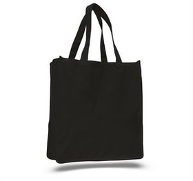 Custom Canvas Jumbo Shopper Gusset Bag, 14" W x 17" H x 7" D