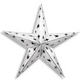 Custom Dimensional Foil Stars Decorations, 24