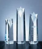 Custom 114-C367M  - Star Obelisk Award-Optic Crystal