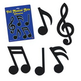 Custom Foil Musical Note Silhouettes