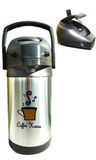 Custom 2.2 Liter Stainless Steel Thermal Airpot w/ Push & Pour Lever