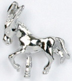 Custom Silver Donkey Stock Cast Pin