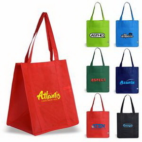 Custom Tote Bag with Pocket, POCKET SHOPPER, Reusable Grocery Bag, Grocery Shopping Bag, Travel Tote, 13" L x 15" W x 10" H