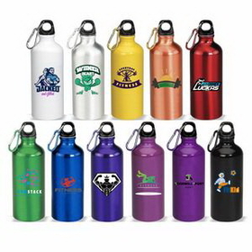Custom Cutom Logo Water Bottle, 22 oz. Aluminum Sports Bottle, Travel Bottle, Coffee Bottle, 8.5" H x 1.375" Diameter x 2.875" Diameter