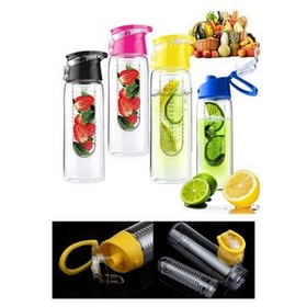 Custom Tritan Fruit Infusion Sport Water Bottle - BPA FREE, 9 1/2" L x 2 5/8" W x 2 5/8" H