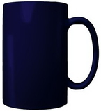 Custom 18 oz. Bismarck Straight Side Mug, Cobalt Blue, 5 3/16