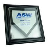 Blank Mini Homeplate display case with wooden frame