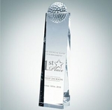 Custom Golf Optical Crystal Tower Award (Medium), 10