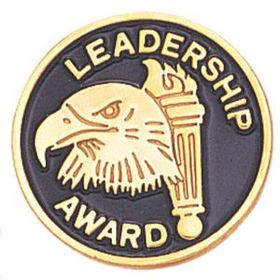 Blank Epoxy Enameled Scholastic Award Pin (Leadership Award), 7/8" Diameter