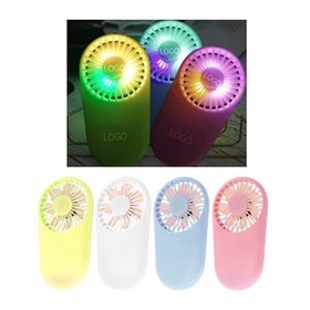 Custom Colorful LED Light USB Pocket Fan, 5.7"" L x 3"" W