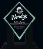 Custom Marquis Jade Acrylic Award on Pedestal Stand (11
