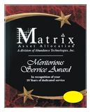 Custom Red Marble Star Plaque Award (7