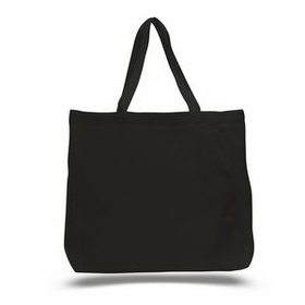 Blank Jumbo canvas tote with canvas handles, 20" W x 15" H x 5" D