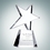 Custom Designer Collection Meteor Star Optical Crystal Award, 8" H x 5 1/2" W x 2 3/8" D, Price/piece