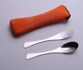 Custom Stainless Steel Spoon and Fork, 6 5/16" L x 1 9/16" W x 1/4" H