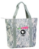 Custom Digital Camo Tote Bag with Zipper (20