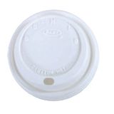 Blank White Dome Sip Thru Lids (For 10 Oz. Foam Cup)