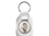 Custom Top Grain Leather Large Rectangle Key Tag w/ Round Corners & Acrylic Key Fob, Price/piece