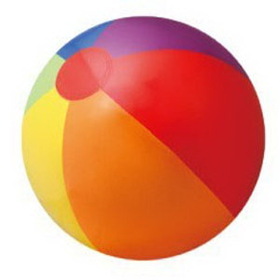 Blank Inflatable Solid Rainbow Beach Ball (16")