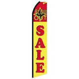 Custom 12' Digitally Printed Blow Out Sale Swooper Banner
