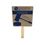 Custom Fan - Tapered Shape Recycled Paper Hand Fan Sandwich - Wood Stick Handle, Price/piece