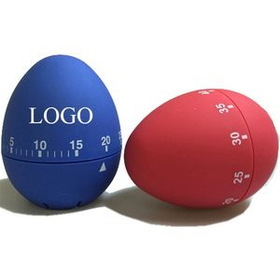 Custom 60 Minute Egg-shape Timer, 2 3/8" W x 2 5/6" H