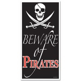 Custom Beware Of Pirates Door Cover, 30" W x 5' L