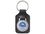 Custom Rectangular E-Con-O Leather Key Tag with Round Acrylic Medallion, Price/piece
