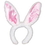 Custom Plush White Satin Bunny Ears Headband, Price/piece