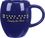 Custom 16 Oz. Cobalt Blue New York Barrel Ceramic Mug, 4 5/8" H x 3 1/2" W, Price/piece