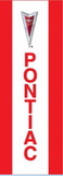 Custom 200 Denier Nylon 3 Vertical Stripe Dealer Logo Drape- Pontiac, 3' W x 8' H