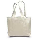 Blank Small Canvas Deluxe Tote, 18.5