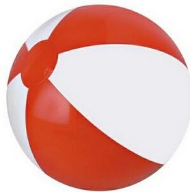 Custom 36" Red & White Inflatable Beach Ball