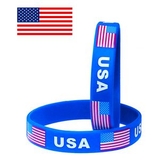 Custom American Flag Silicone Wristband/Bracelet, 8