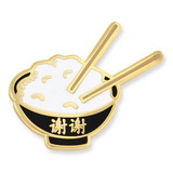 Blank Chopstick Rice Bowl Pin, 7/8