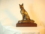 Custom Cast, Bronze German Shepard, Dog, 10 1/2
