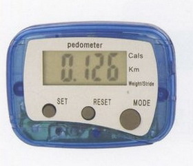 Custom Translucent Pedometer/Step Counter, 2" W X 1.5" H X 0.5" D