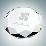 Custom Octagon Optical Crystal Paper Weight, 3/4