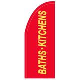 Blank Baths & Kitchens 3' x 8' Half Drop Feather Flag