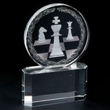 Custom Optical Crystal Chess Trophy (6