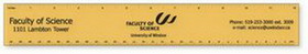 Custom .020 Translucent Polypropylene Ruler 1.75" x 12.25" Square Corners, 1 Color