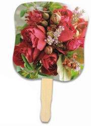 Custom Flower Bouquet Stock Design Hand Fan