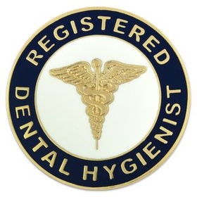 Blank Registered Dental Hygienist Pin, 1" W