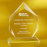 Custom Awards-optical crystal award/trophy 7-3/4 inch high, 5 1/2