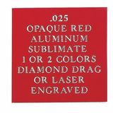 Custom Opaque Red Aluminum Engraving Sheet Stock (12