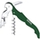 Custom Stainless Steel Wine Bottle Opener With Green Handle, 7" L X 0.5" W X 1" H, Price/piece