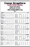 Custom Single Sheet Commercial Wall Calendar (23