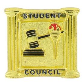 Blank Academic Award Lapel Pins (Student Council), 7/8" W